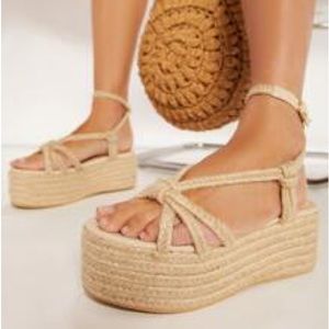 Shein Rope Platform Sandal Beach Shoe